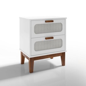 Mesa para Quarto Indiana Criado Santorini Branco 45cm