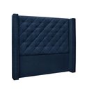Ver imagem 1 de Cabeceira Vicenza Para Cama Box Solteiro 90 cm Suede Azul Marinho - D’Rossi