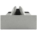 Ver imagem 2 de Sofá Ilha Modular para Sala 312cm com Puff Dublin K01 Linho Cinza e Sintético Preto - Lyam Decor