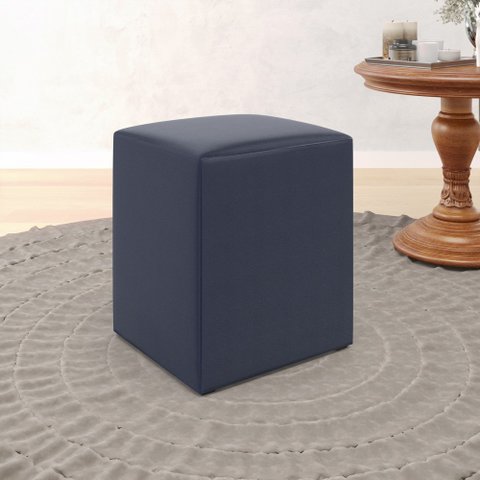 Puff Izar / A-019 Couro Artificial Azul