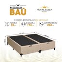 Ver imagem 2 de Cama Box com Baú King Bipartido Tecido Sintético Bege Royal Sleep