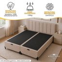 Ver imagem 5 de Cama Box com Baú King Bipartido Tecido Sintético Bege Royal Sleep