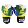 Kit Boxe Muay Thai Fheras New Top Luva+Band+Bucal+Caneleira Free Bandeira Brasil 015 - 2