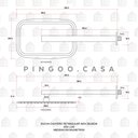 Ver imagem 5 de Ducha Chuveiro Retangular Inox 28x18cm São Luís Pingoo.casa - Preto