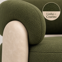 Ver imagem 2 de Poltrona Orgânica Elegante Confortavel Redonda Anatomica Sala Quarto Recepção Linho Verde Courino Be