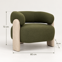 Ver imagem 7 de Poltrona Orgânica Elegante Confortavel Redonda Anatomica Sala Quarto Recepção Linho Verde Courino Be