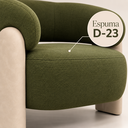 Ver imagem 6 de Poltrona Orgânica Elegante Confortavel Redonda Anatomica Sala Quarto Recepção Linho Verde Courino Be