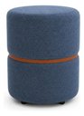Ver imagem 3 de Kit de Puff Cinta no Meio Cobre Fosco, Cor Azul Linho - Let Móveis