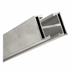 Perfil Barra Trilho Estrutura Suporte Fixador Placa Painel Solar Alumínio 2,20 Metros Perfil Master - 1