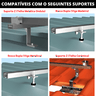 Perfil Barra Trilho Estrutura Suporte Fixador Placa Painel Solar Alumínio 2,20 Metros Perfil Master - 4