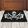 Tapete Capacho Limpe Sim Personalizado 80x40 Caveira Pirata Bier Drink Divertido - 1
