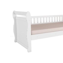 Cama Solteiro de Babá Maria Branco - Peroba - 5