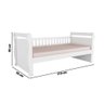 Cama Solteiro de Babá Maria Branco - Peroba - 2