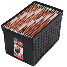Kit 3 Caixas Plásticas para Arquivos Pastas Suspensas com Furação 42x27cm Office Line Ordene - 2