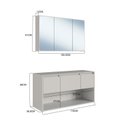 Ver imagem 3 de Conjunto Gabinete de Banheiro Suspenso 110cm com Espelheira Lavinia Arenas