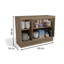 Ver imagem 3 de Módulo Cozinha Kappesberg Maxxi Balcão G745 C- 2 Portas S- Tampo 120cm Canela-kappesberg