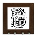 Ver imagem 1 de Porta Chaves de Parede Home Sweet Home Moldura Madeira 12x12