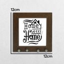 Ver imagem 4 de Porta Chaves de Parede Home Sweet Home Moldura Madeira 12x12