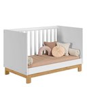 Ver imagem 3 de Berço Americano 4315 Mini Cama e Guarda Roupa com Cômoda Q Encanto Slim 4970 Branco Acetinado -