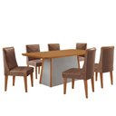 Ver imagem 2 de Mesa de Jantar Diane 180cm Tampo Mdf Laminado com 6 Cadeiras Isadora Moderna Mobília