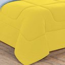 Ver imagem 3 de Kit Edredom + Jogo de Lençol Malha 100% Algodão Gran Moratta 6 Peças King - Amarelo-azul Bebê