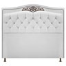 Cabeceira Imperio 100 cm Suede Branco - 1