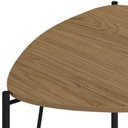 Ver imagem 6 de Mesa Lateral para Sala de Estar Baixa Pés Industrial Preto Alef I03 Louro - Lyam Decor