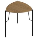 Ver imagem 1 de Mesa Lateral para Sala de Estar Baixa Pés Industrial Preto Alef I03 Louro - Lyam Decor
