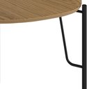 Ver imagem 5 de Mesa Lateral para Sala de Estar Baixa Pés Industrial Preto Alef I03 Louro - Lyam Decor
