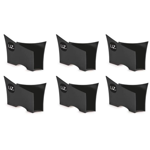 Kit 6 Suportes Porta Guardanapos de Papel para Mesa Uz Preto
