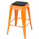 Ver imagem 1 de Banqueta média Iron Tolix 61 cm design industrial com almofada