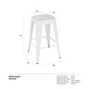 Ver imagem 3 de Banqueta média Iron Tolix 61 cm design industrial com almofada