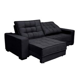 Sofá Retrátil e Reclinável Molas Ensacadas e Pillow Top 2,30mts Suede Coliseu - Sofá Casa - 4