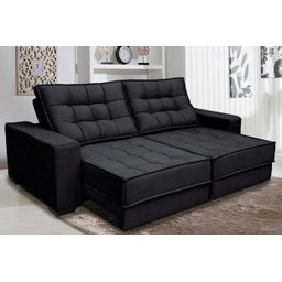 Sofá Retrátil e Reclinável Molas Ensacadas e Pillow Top 2,30mts Suede Coliseu - Sofá Casa - 2