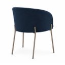 Ver imagem 2 de Poltrona Atena Base Fixa Pés em Metal Cinza Zari Decor: Veludo Azul