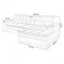 Ver imagem 2 de Sofá Viena Chaise Suede Fixo Pés Madeira Living Confortável Império Marrom 379