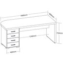 Ver imagem 5 de Conjunto Escritório Artany: Mesa c/ Extensor e Estante