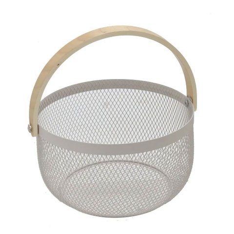 Cesta Decorativa de Metal com Alças 25cm 15679-pl