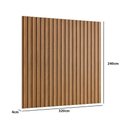 Ver imagem 4 de Painel Ripado Decorativo para Sala de Estar 320cm x 240cm 100% MDF Louro Casa Lar Shop