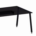 Ver imagem 5 de Mesa Reunião Escritório 6 Lugares 210x74cm Caixa de Tomadas e Pés Metal Industrial Executive Preto
