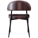 Ver imagem 6 de Cadeira Estofada para Sala de Jantar Serena Preto C01 Courino Café - Lyam Decor
