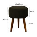 Ver imagem 4 de Puff Banqueta Decorativo Pés Madeira