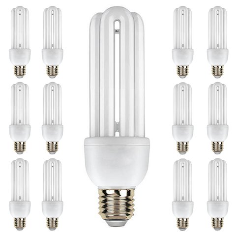 Lâmpada Fluorescente 220V Kit 20 Uni 15W Branco Frio Energia Ambiente Iluminação Rua Casa