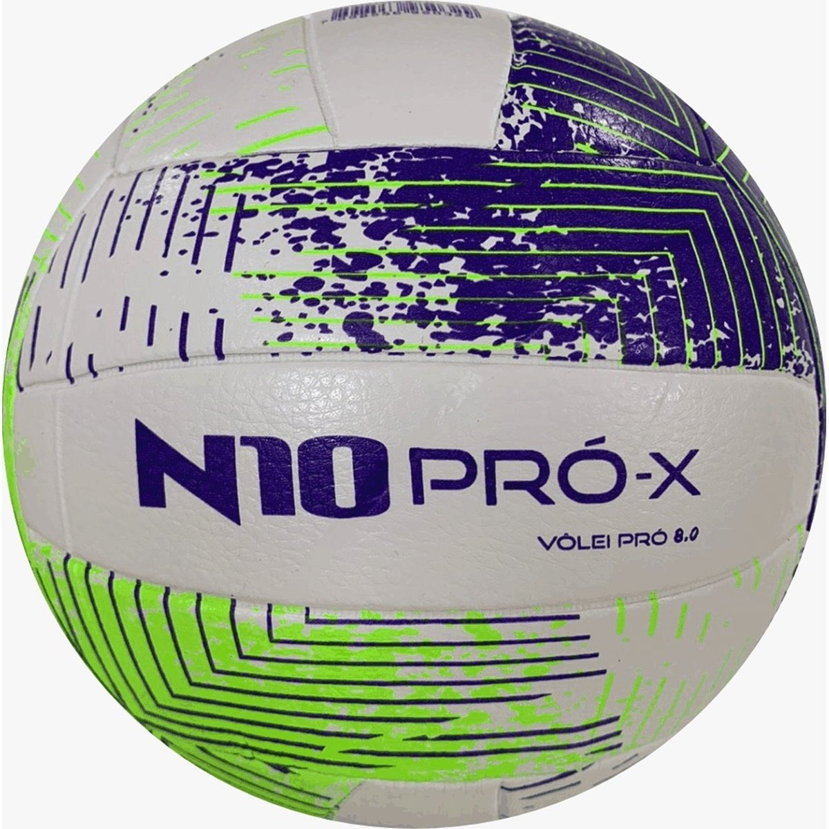 Bola de Volei N10 PRO 8.0 Hightech:Branco/Verde