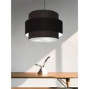 Ver imagem 5 de Lustre Sala de Jantar com Desvio Vivare Md-4398 Cúpula em Tecido 45cm Preto 127/220v