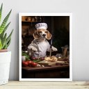 Ver imagem 2 de Quadro para Cozinha Cão Raça Beagle 33x24cm:madeira Branca