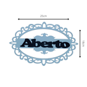 Ver imagem 3 de Enfeite para Portas- Aberto/fechado 100% Mdf Marrom Café/branco