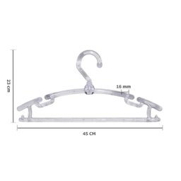 Kit 25 Cabides Super Boutique Giratórios Transparente - Organização Elegante e Prática para Sua Loja - 2
