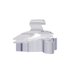 Kit 25 Cabides Super Boutique Giratórios Transparente - Organização Elegante e Prática para Sua Loja - 1