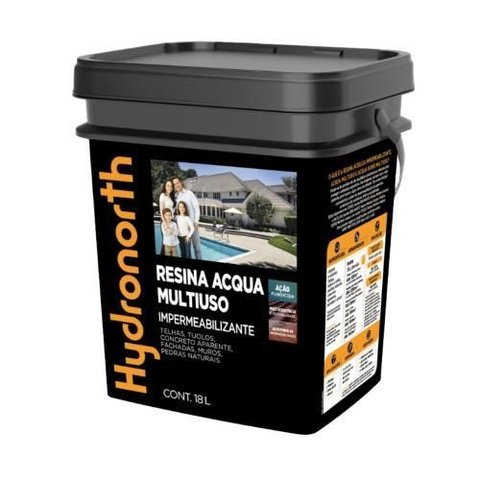 Resina Acqua Color Multiuso Concreto Balde 18 Litros Hydrono